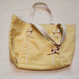 Victoria's Secert | Yellow Canvas Tote Bag with White Trim NWT